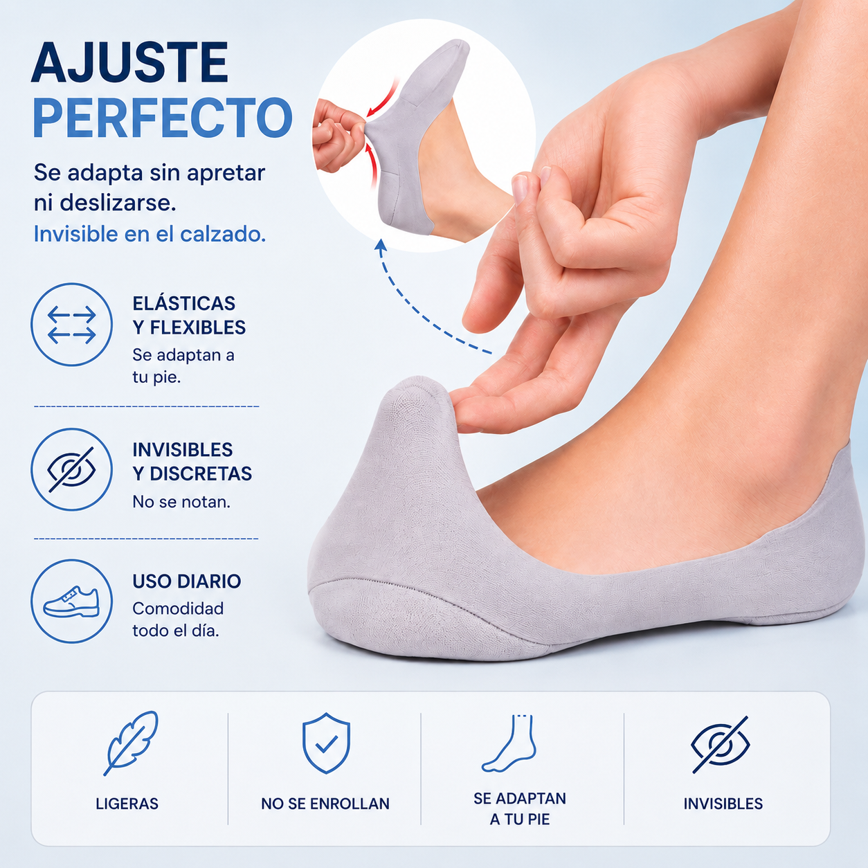 Calcetines Antifatiga que Alivian la Presión al Caminar